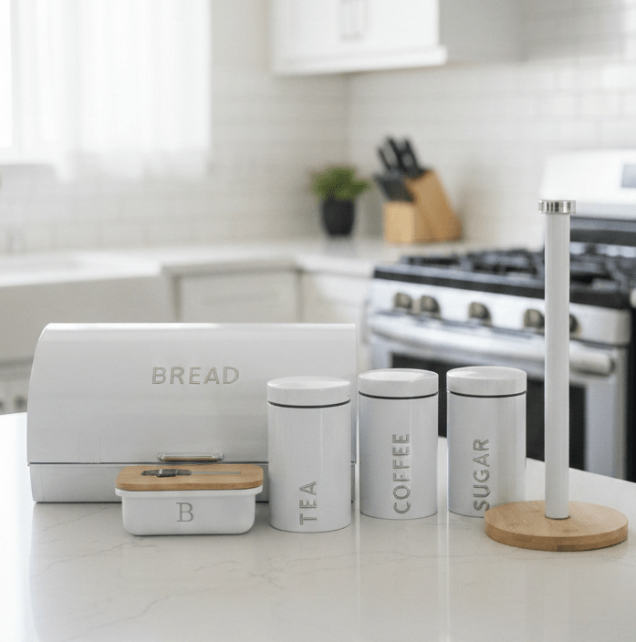 7PC Modern Kitchen Canister Set - Round - Home Phase