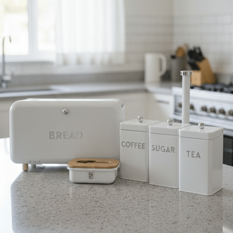 7PC Modern Kitchen Canister Set - Square - Home Phase