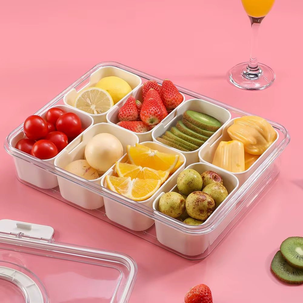 8 - Compartment Acrylic Snack Storage Box - Style Phase Home