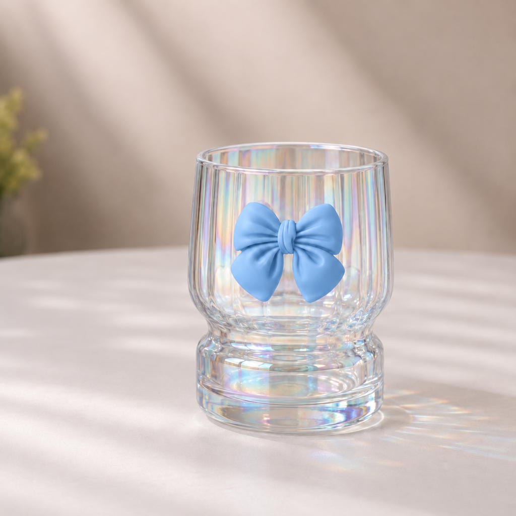Cute Glass Cup With Bow - 250 ml