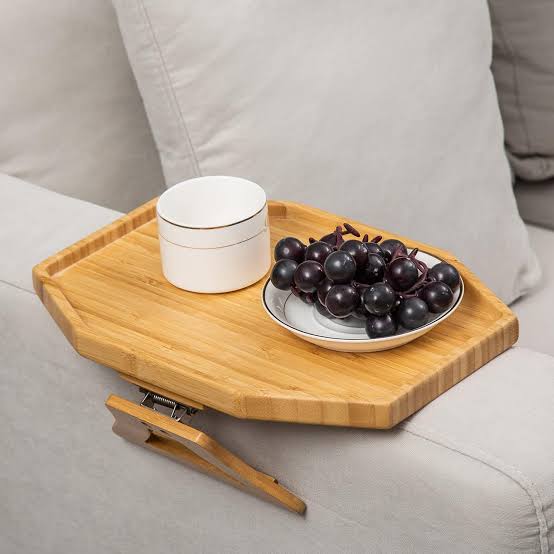 Adjustable Bamboo Sofa Tray