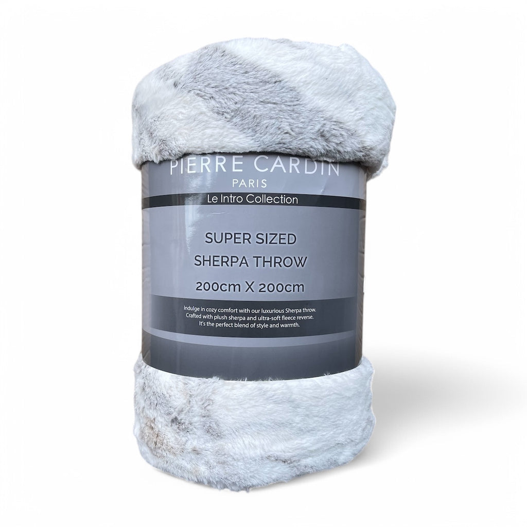 Pierre Cardin Super Soft Sherpa Throw - 200 x 200 cm