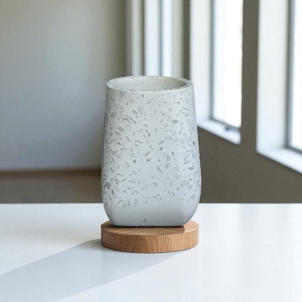 Terrazzo Concrete Brush Holder