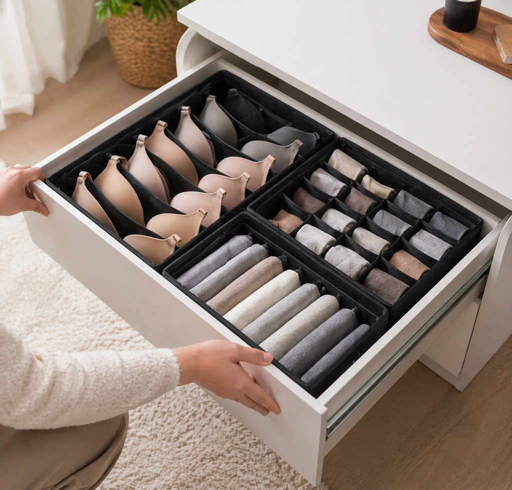 4PC Underwear Drawer Organiser
