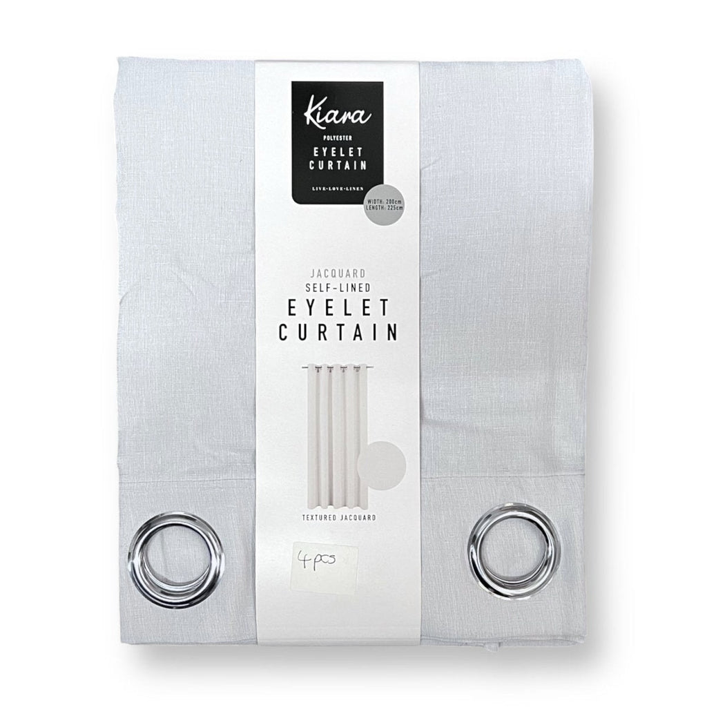 Kiara Textured Jacquard Eyelet Self Lined Curtain - 200 x 225 cm