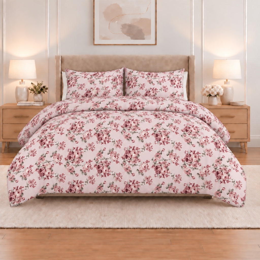 3PC Tela Printed Microfibre Duvet Cover - Zephrine