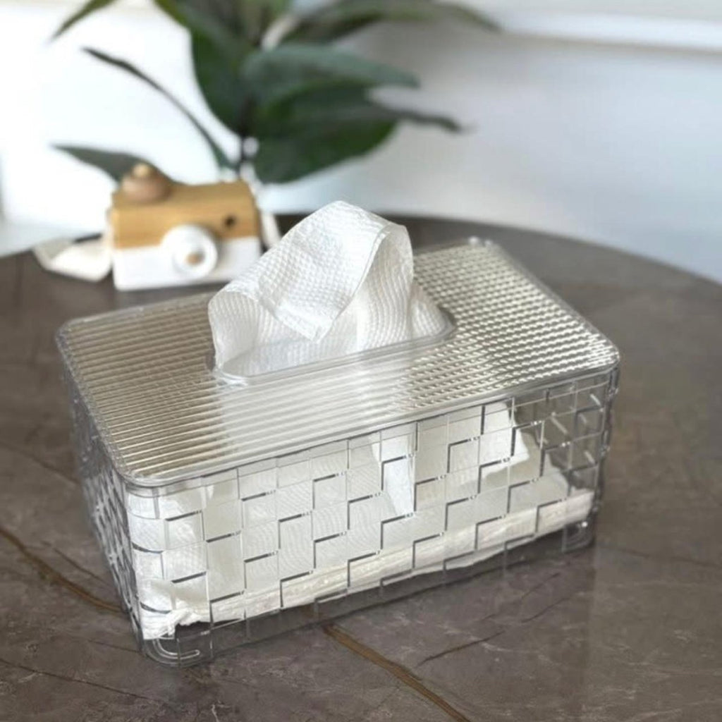 Acrylic Patterned Tissue Box - Home Phase