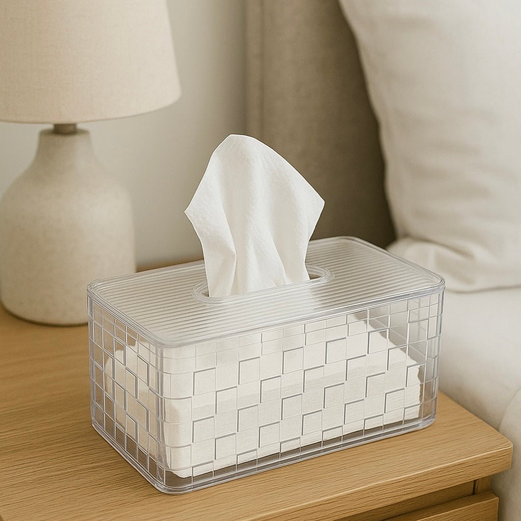 Acrylic Patterned Tissue Box - Home Phase