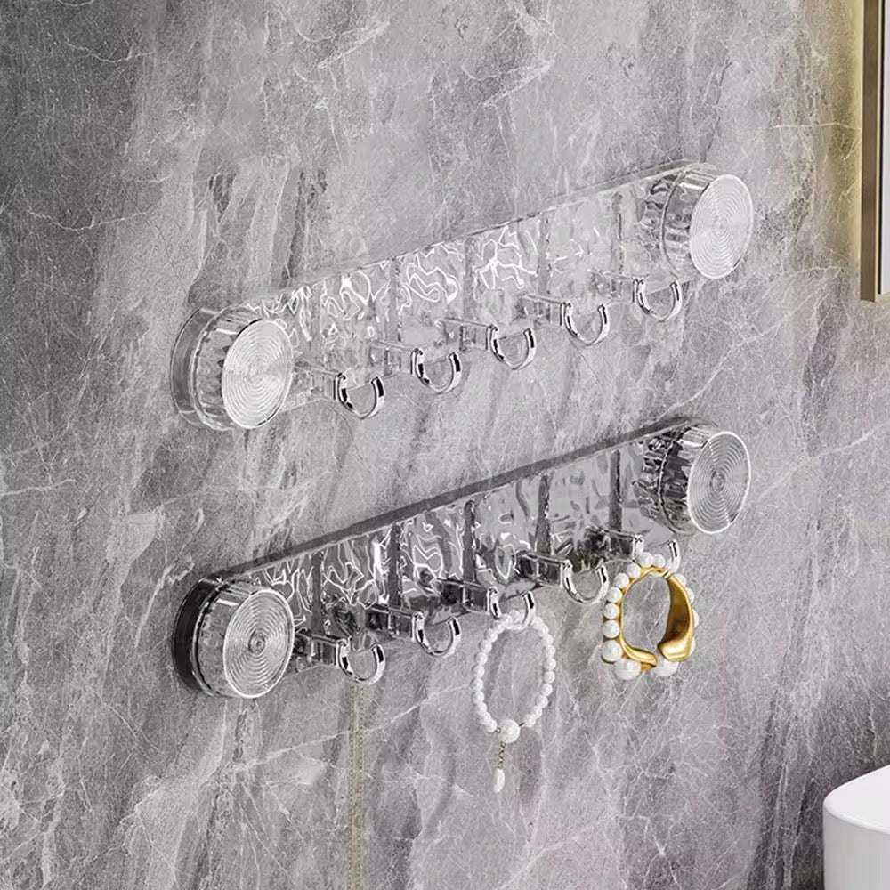 Acrylic Suction Wall Hook - 5 hooks - Home Phase