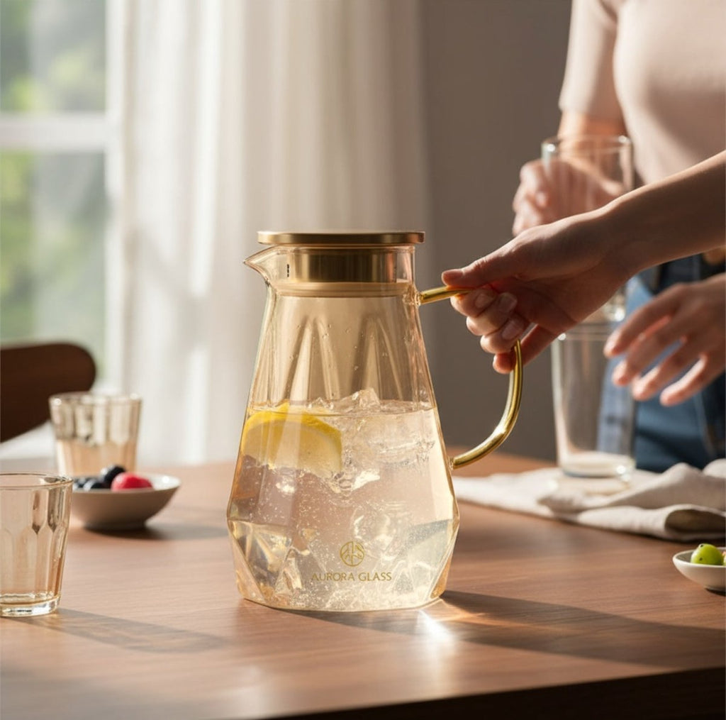 Amber Borosilicate Glass Tea Pot - 1.8 L - Home Phase