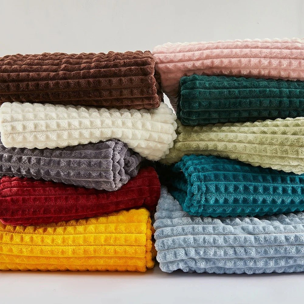 Aria Carved Ribbed Throw - 180 x 200 cm - Style Phase Home