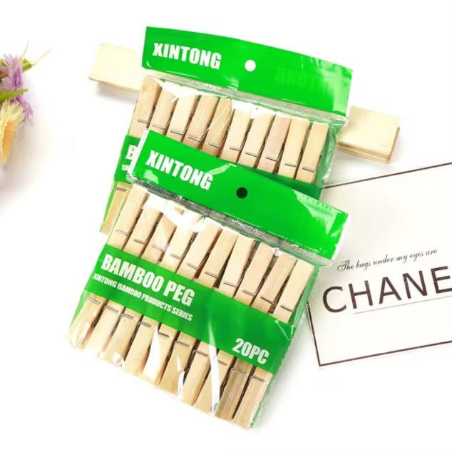 Bamboo Pegs - Pack of 20 - Home Phase