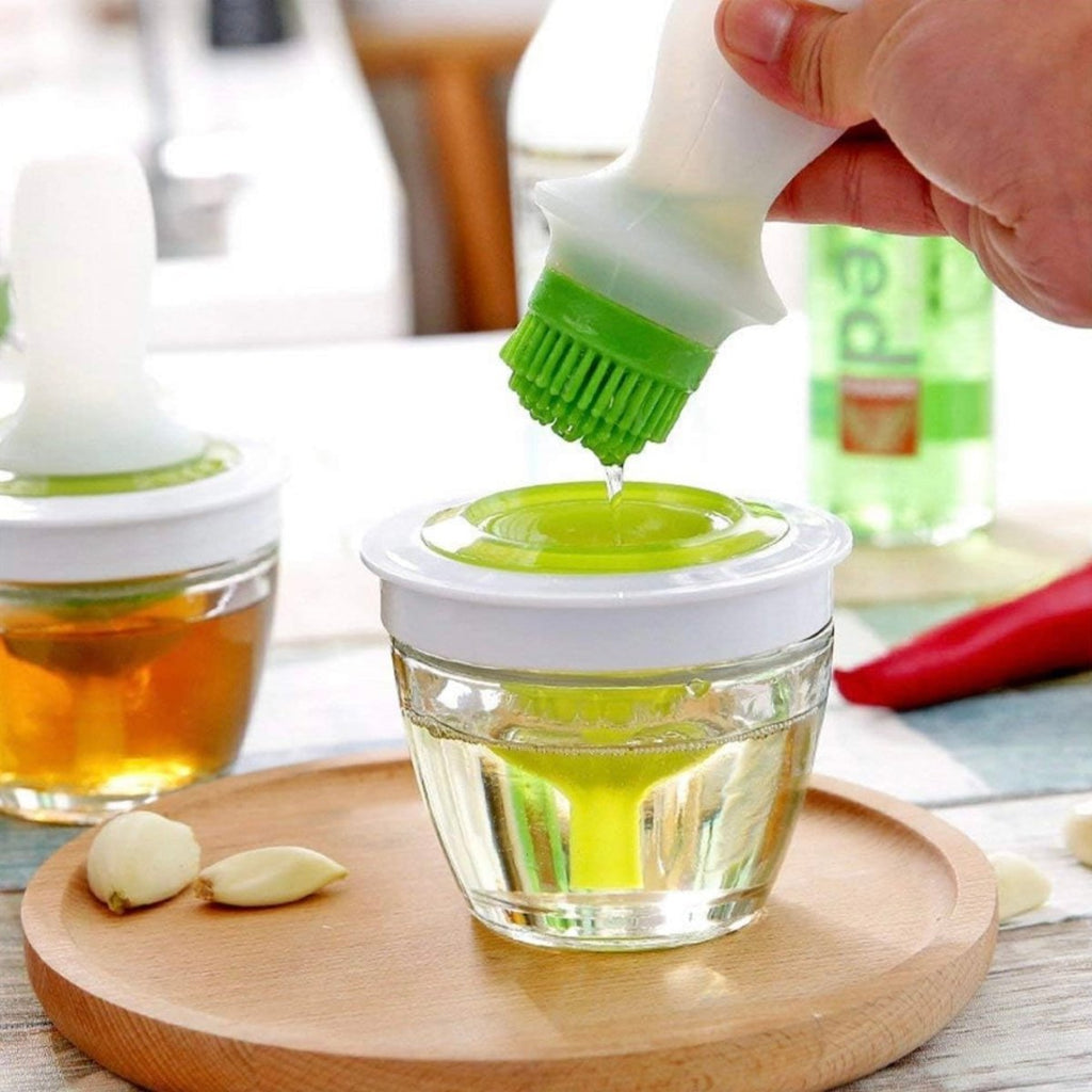 Basting Silicone Oil Bowl with Squeeze Brush Set - Style Phase Home