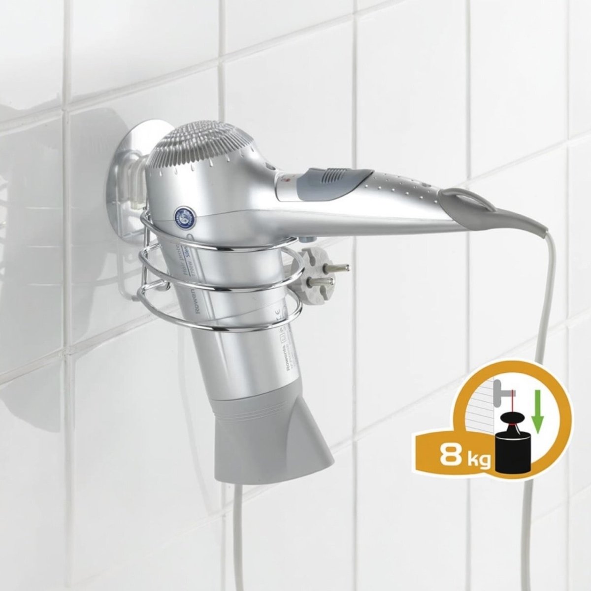 Bathlux Adhesive Hair Dryer Rack Style Phase Home