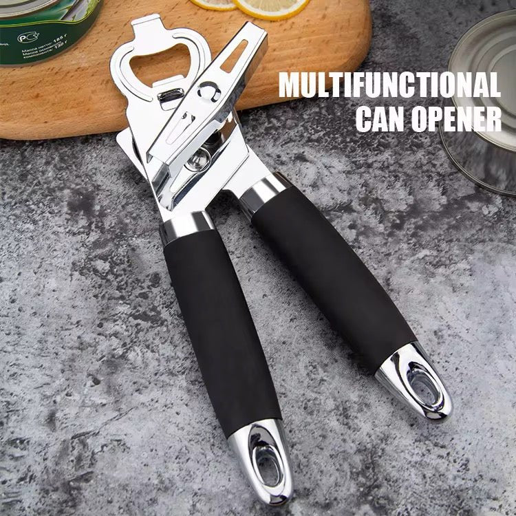 Black Handle Stainless Steel Can & Bottle Opener - Style Phase Home