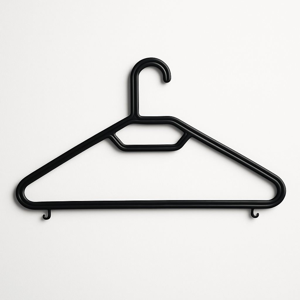 Black Plastic Hangers - Pack of 10 - Home Phase