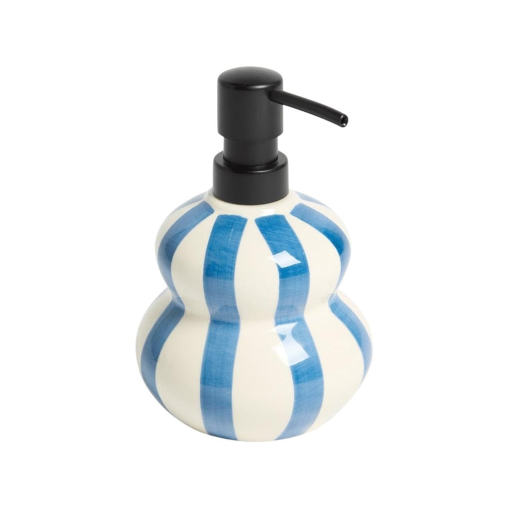 Blue & White Stripe Bathroom Accessories - Home Phase