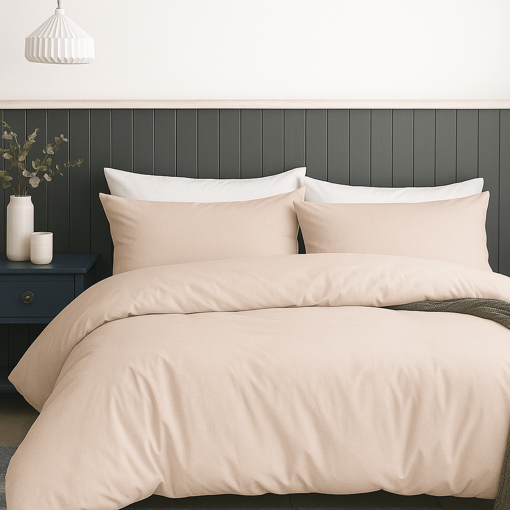 Casa 132TC Polycotton Duvet Cover - Taupe - Home Phase