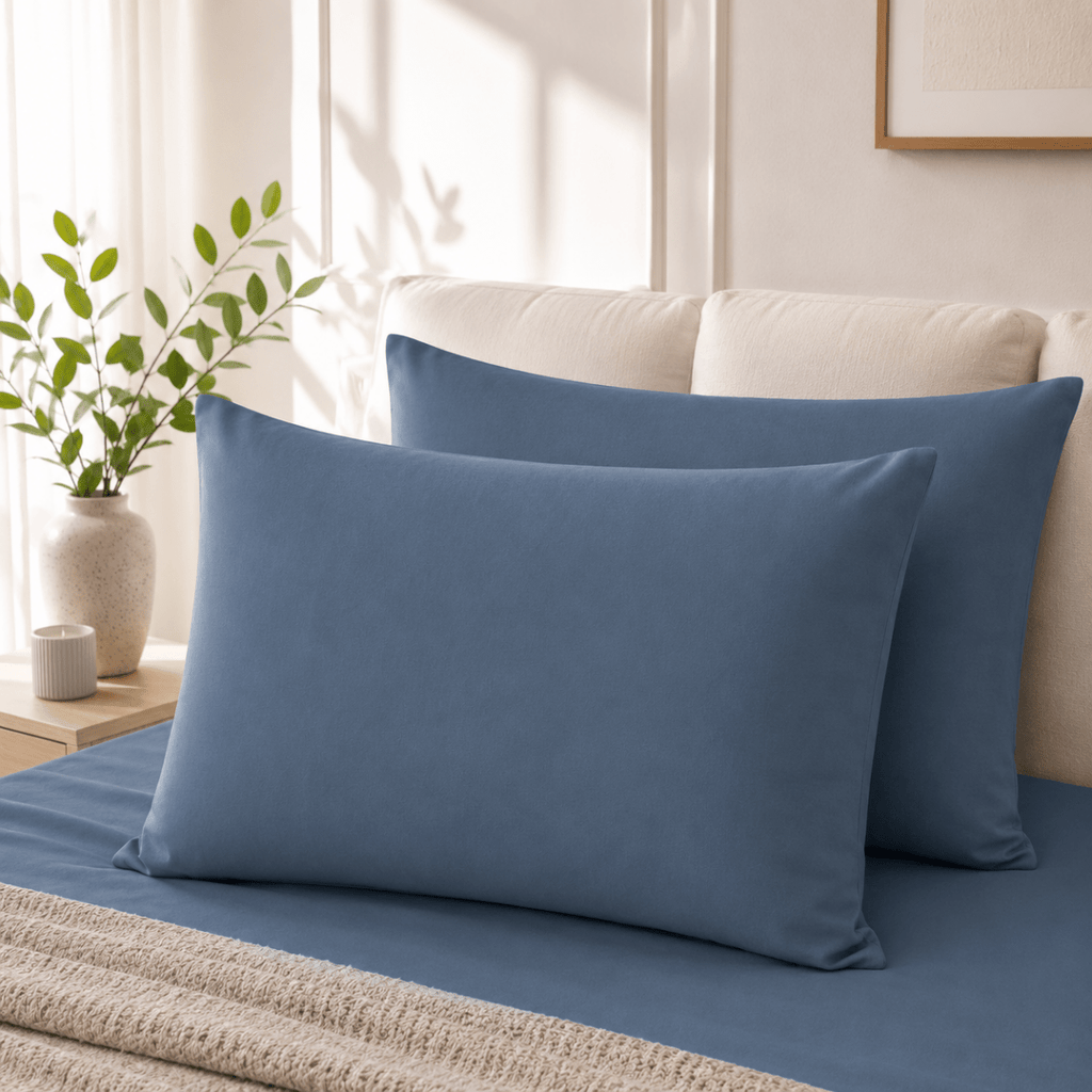CASA 2 Pack Standard Polycotton Pillowcases - 45 x 70 cm - Home Phase