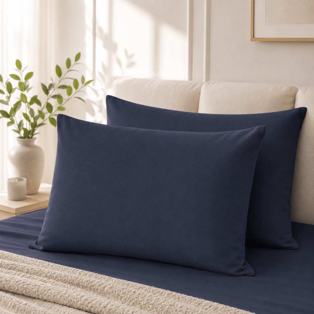 CASA 2 Pack Standard Polycotton Pillowcases - 45 x 70 cm - Home Phase