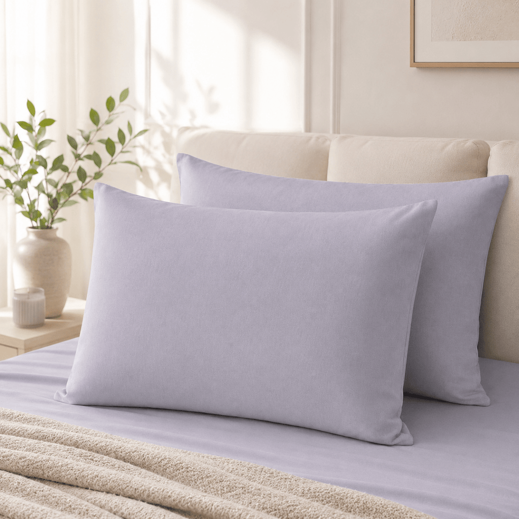 CASA 2 Pack Standard Polycotton Pillowcases - 45 x 70 cm - Microchip Grey - Home Phase