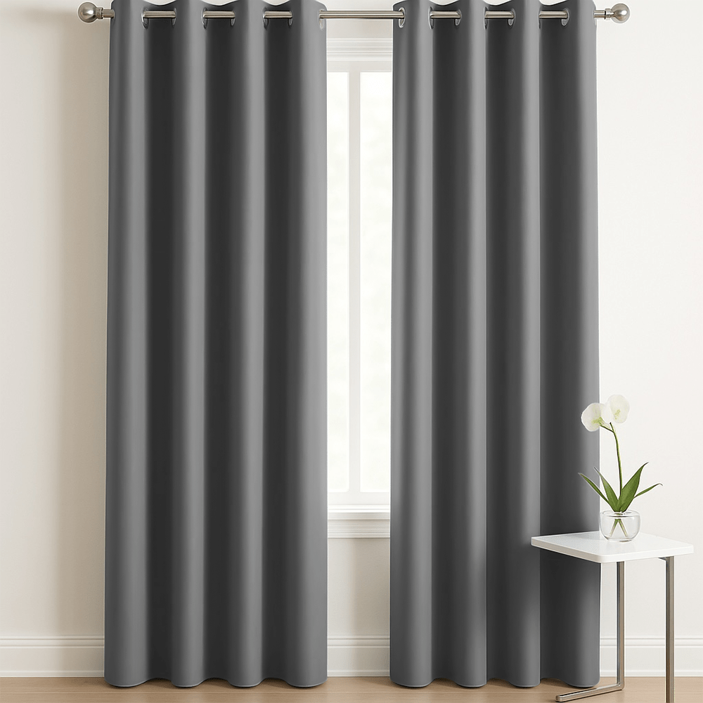 Casa Twin Pack Blockout Eyelet Curtain - 137 x 213 cm - Style Phase Home