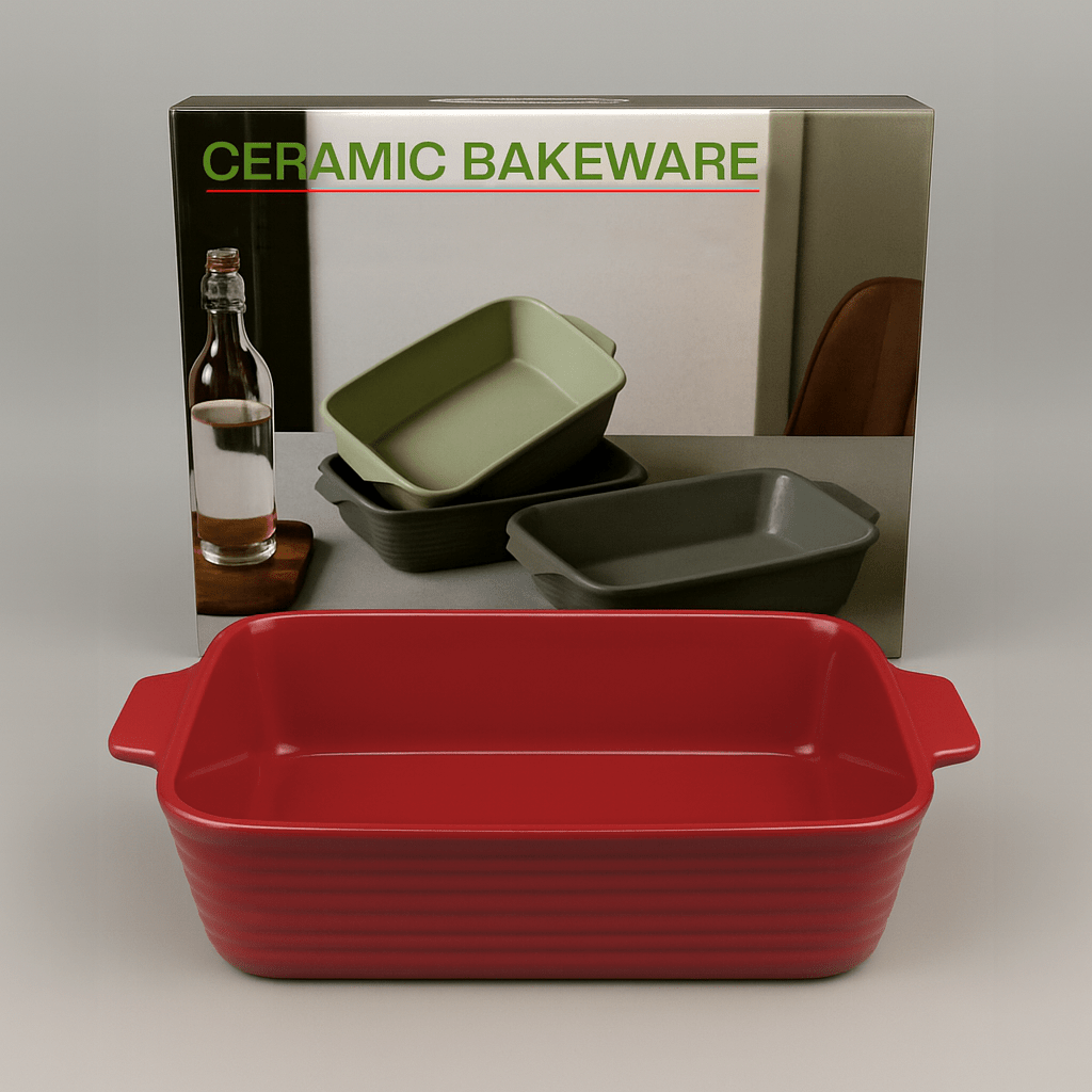 Ceramic Glazed Casserole Dish - 35 x 20 x 6 cm - Home Phase