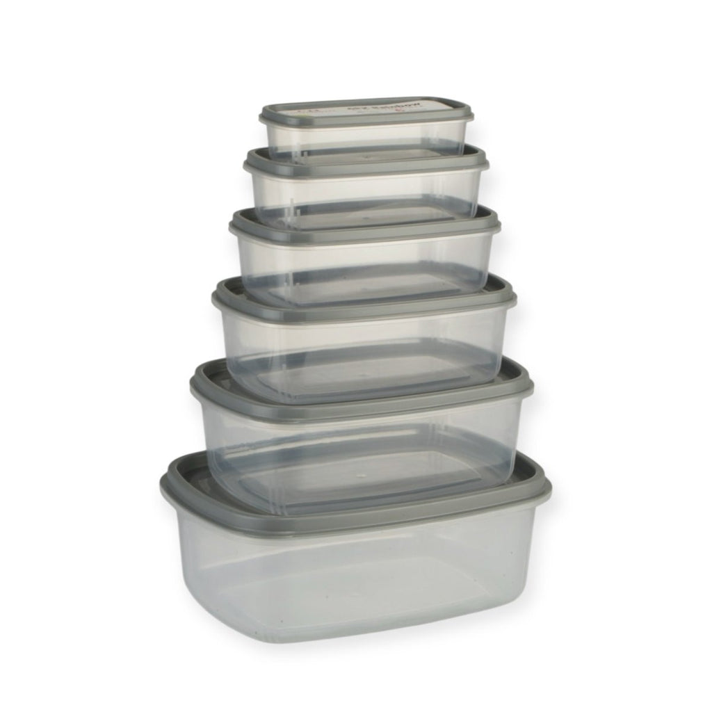 CH 6PC Grey Rectangle Container Set - Home Phase