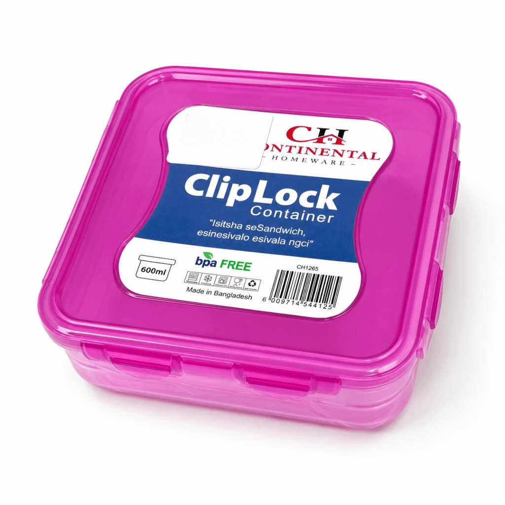 CH Square Clip Lock Container - 600ml - Home Phase