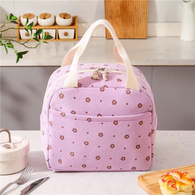 Cute Printed Insulated Lunch Bag - Home Phase
