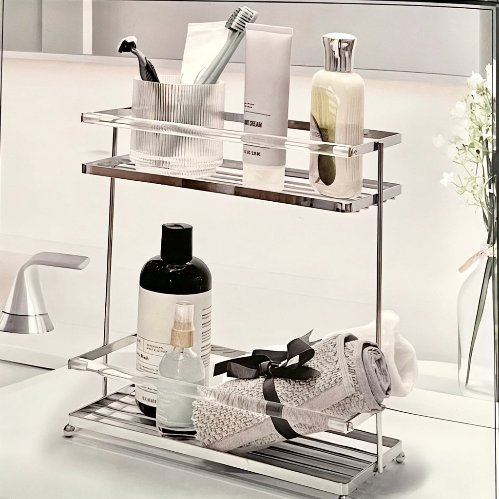Danny Home 2 Tier Vanity Organizer With Acrylic Rod - Home Phase