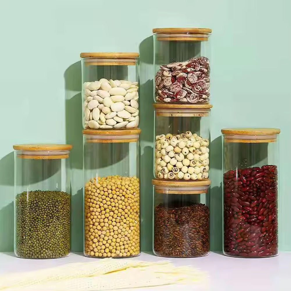 Danny Home Borosilicate Glass Jar With Bamboo Lid - Style Phase Home
