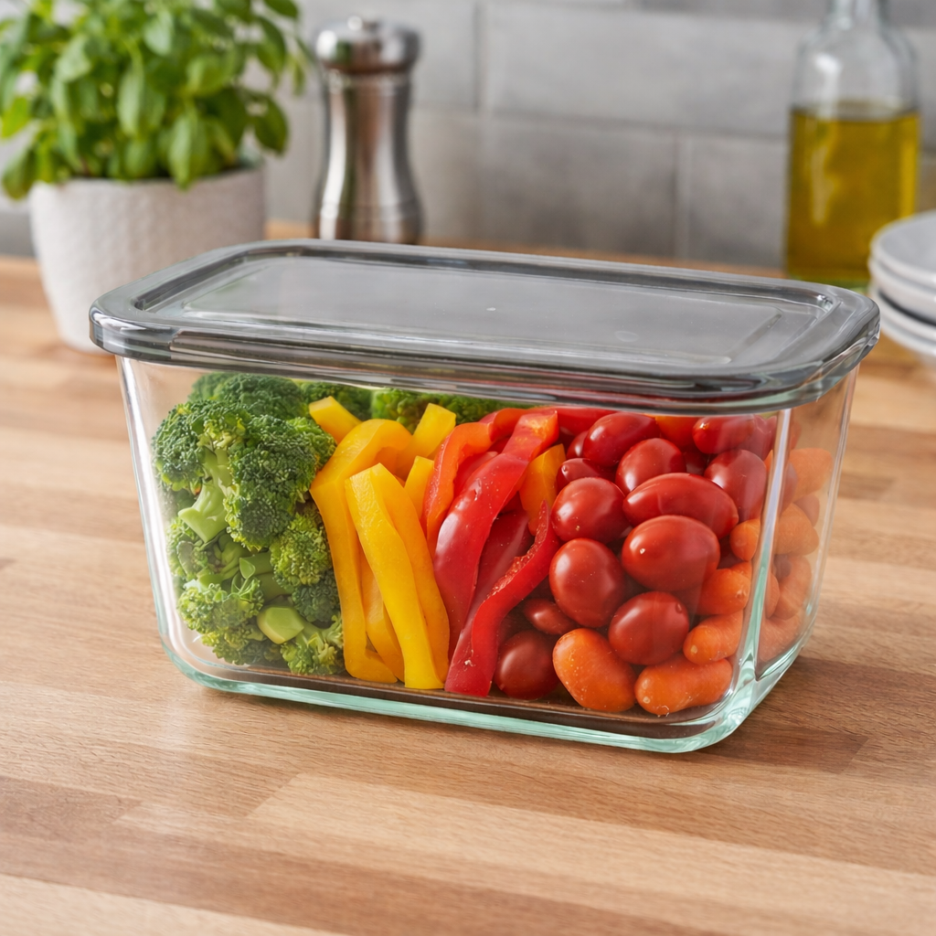 Danny Home Deep Rectangular Glass Borosilicate Container - 2.45 L - Home Phase