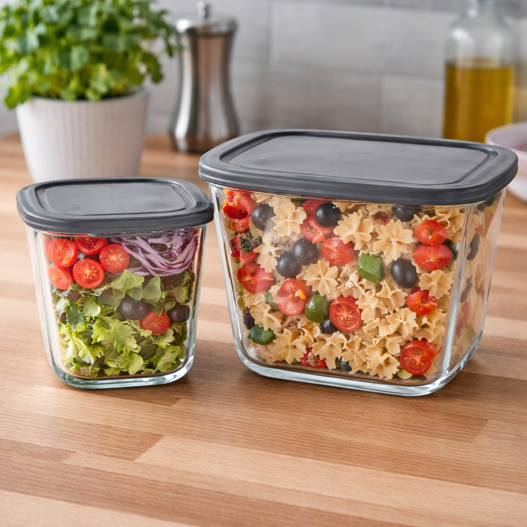 Danny Home Deep Square Glass Borosilicate Container - Home Phase