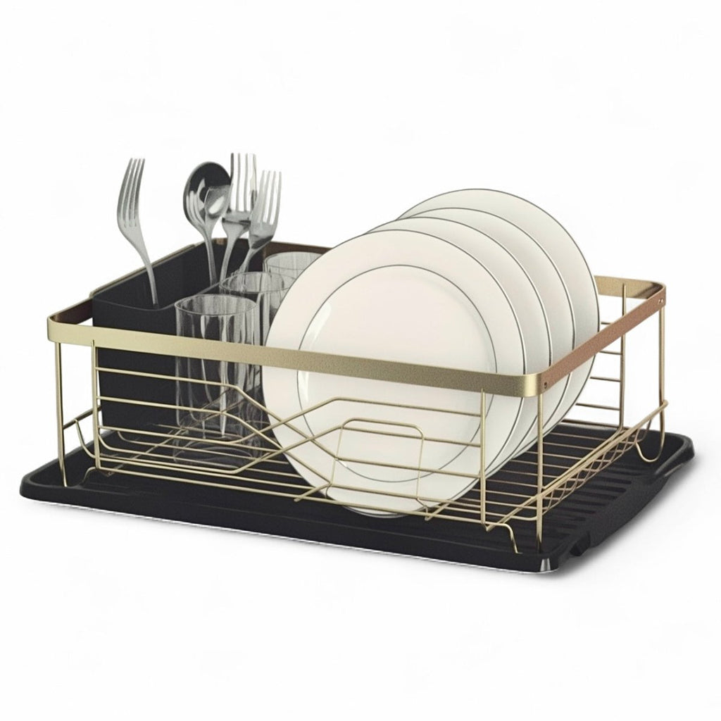 Danny Home Dish Rack & Drip Tray - Silver - Home Phase