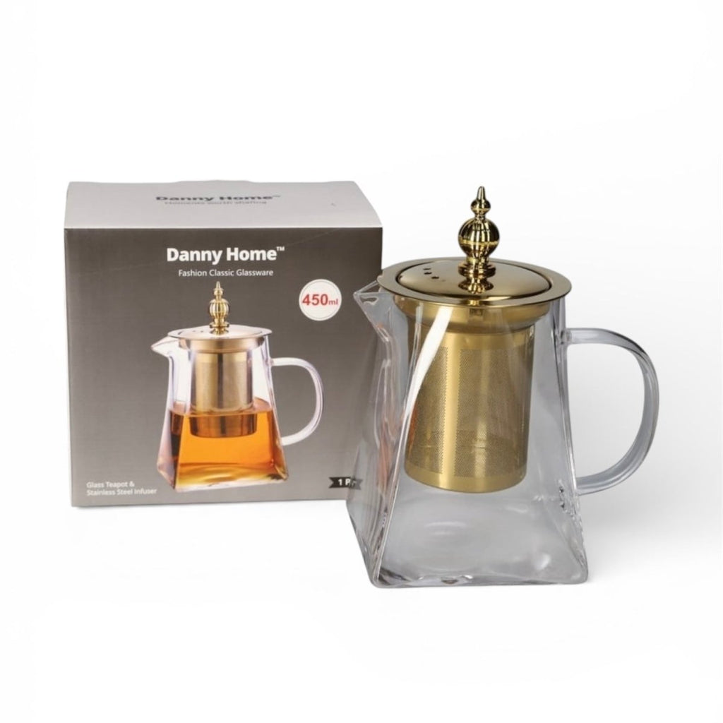 Danny Home Heat Resistant Glass Infuser Teapot - 450 ml - Home Phase