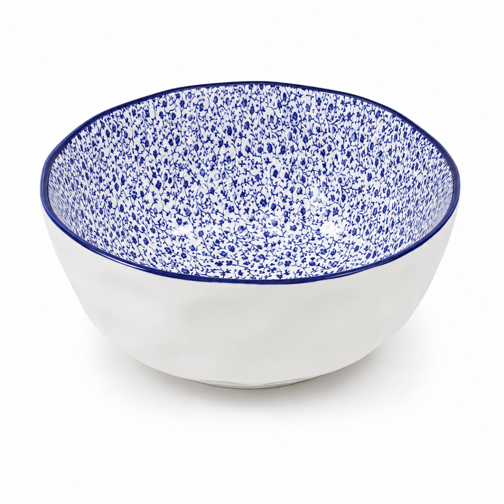Danny Home Large Ceramic Floral Serving Bowl - 24 cm x 10 cm - Home Phase
