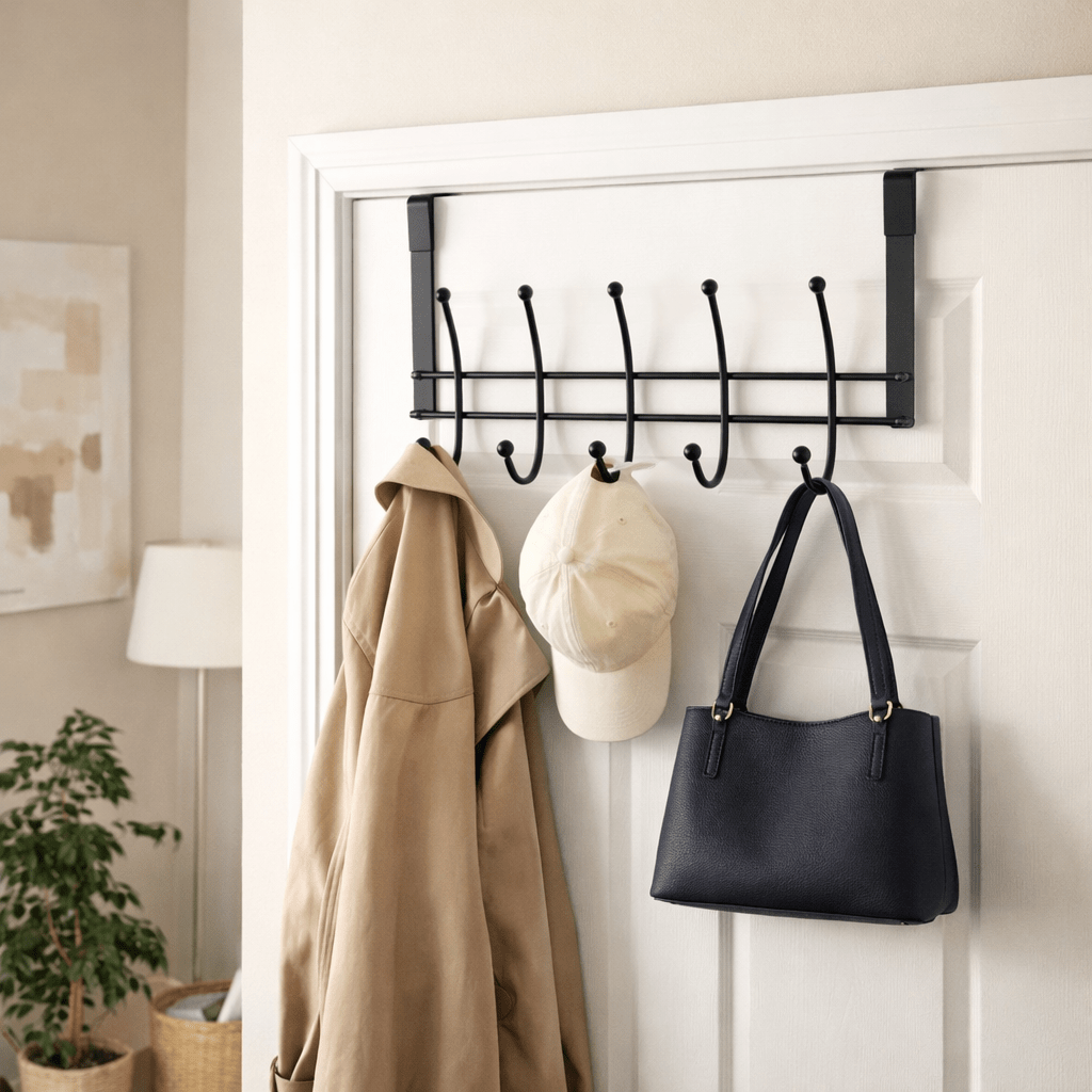 Danny Home Metal Over The Door Hanger - 8 Hooks - Home Phase