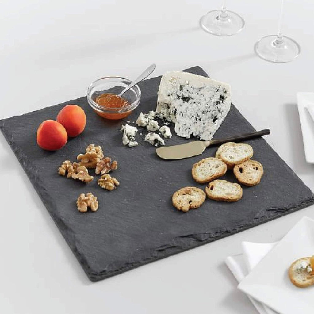 Danny Home Square Natural Stone Slate Slab Tray - Premium Quality - Home Phase