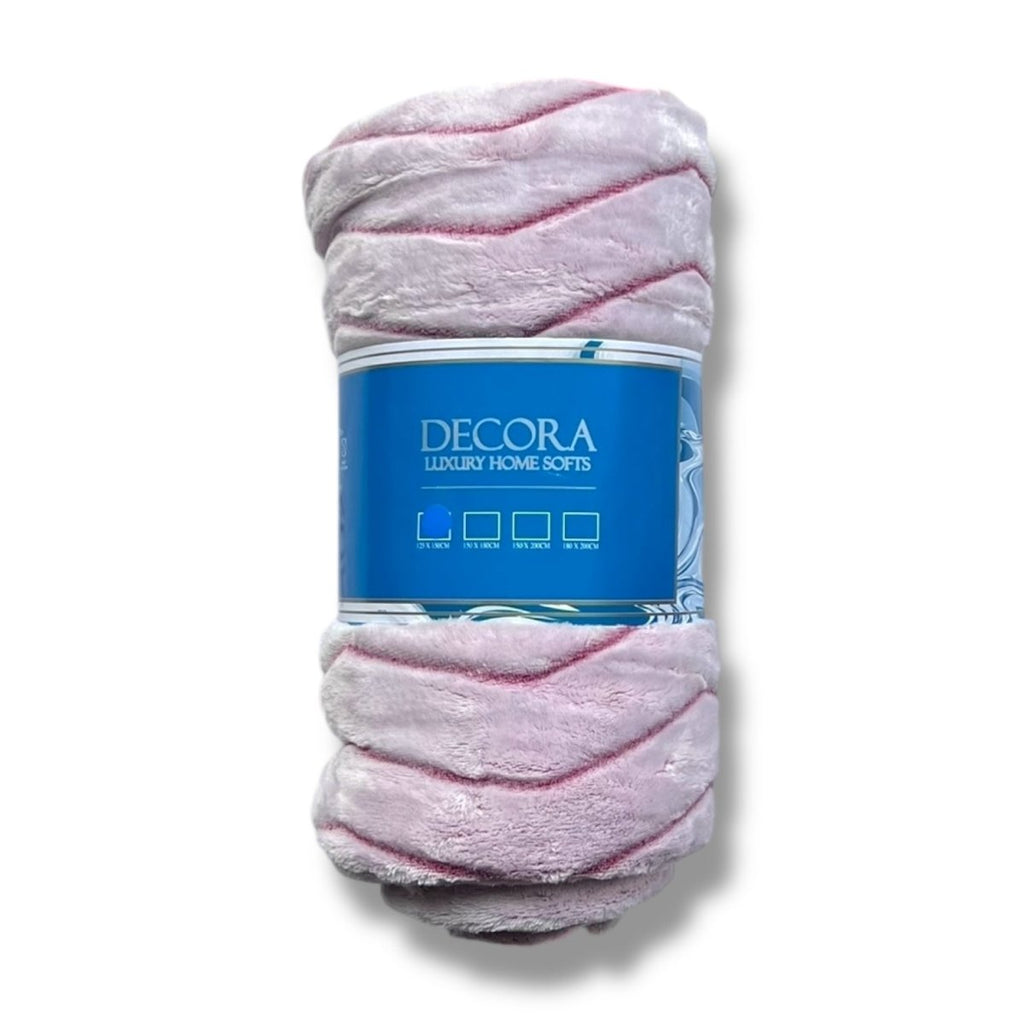 Embossed Flannel Fleece Throw - 125 x 150 cm - Style Phase Home