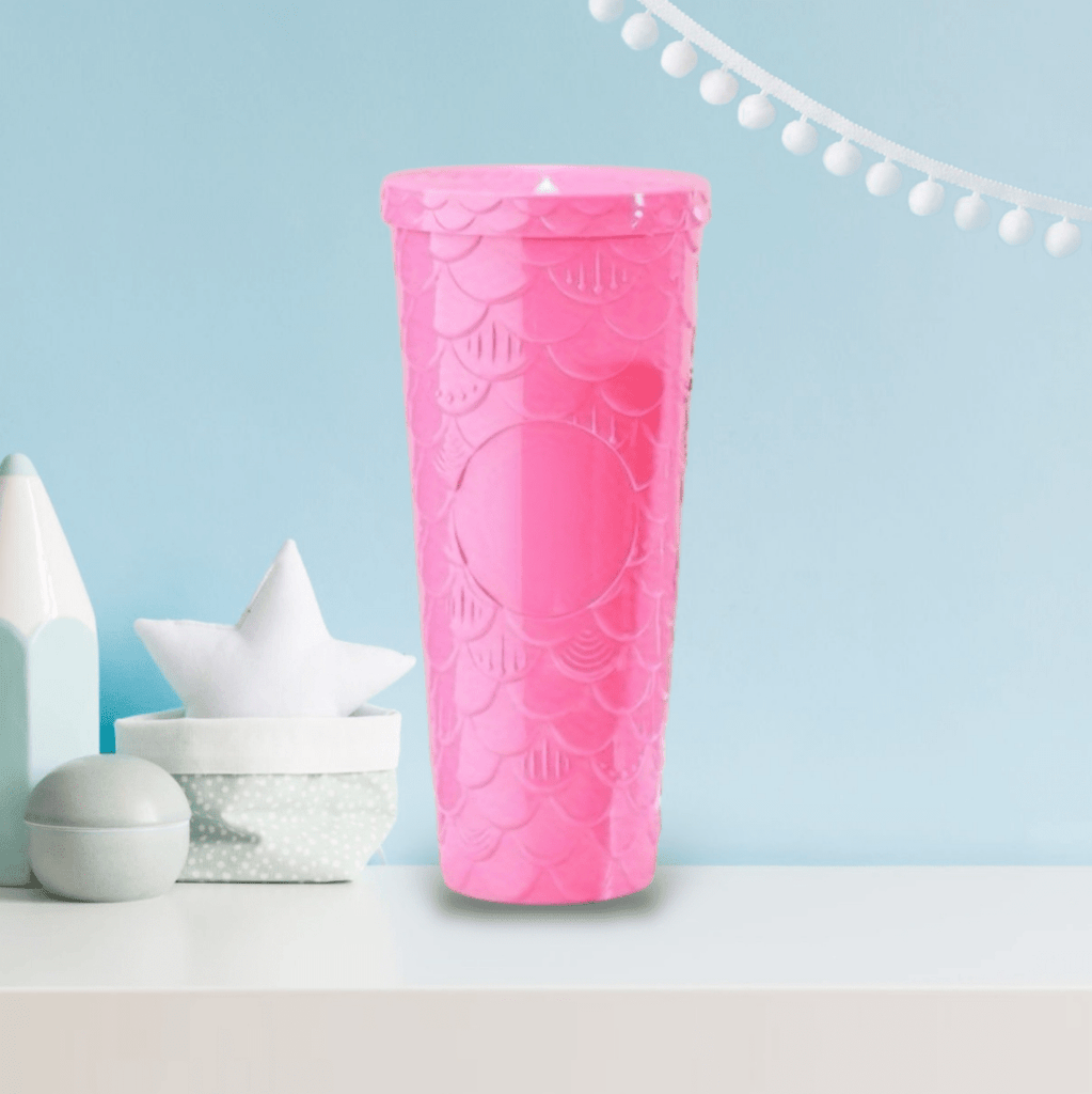 Embossed Plastic Straw Cup - 1 Litre - Style Phase Home