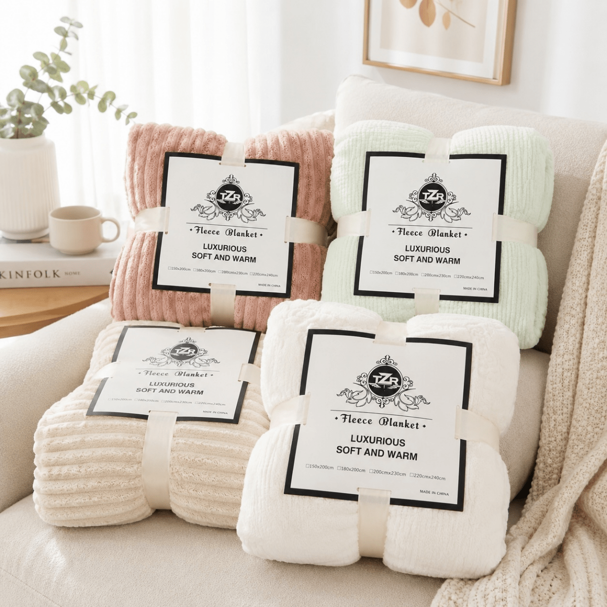 Embossed Super Soft Fleece Blanket - 180 x 200 cm – Home Phase