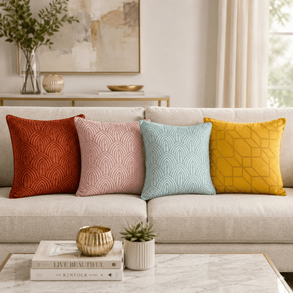 Embossed Textured Scatter Cushion Cover - 43 x 43 cm - Home Phase