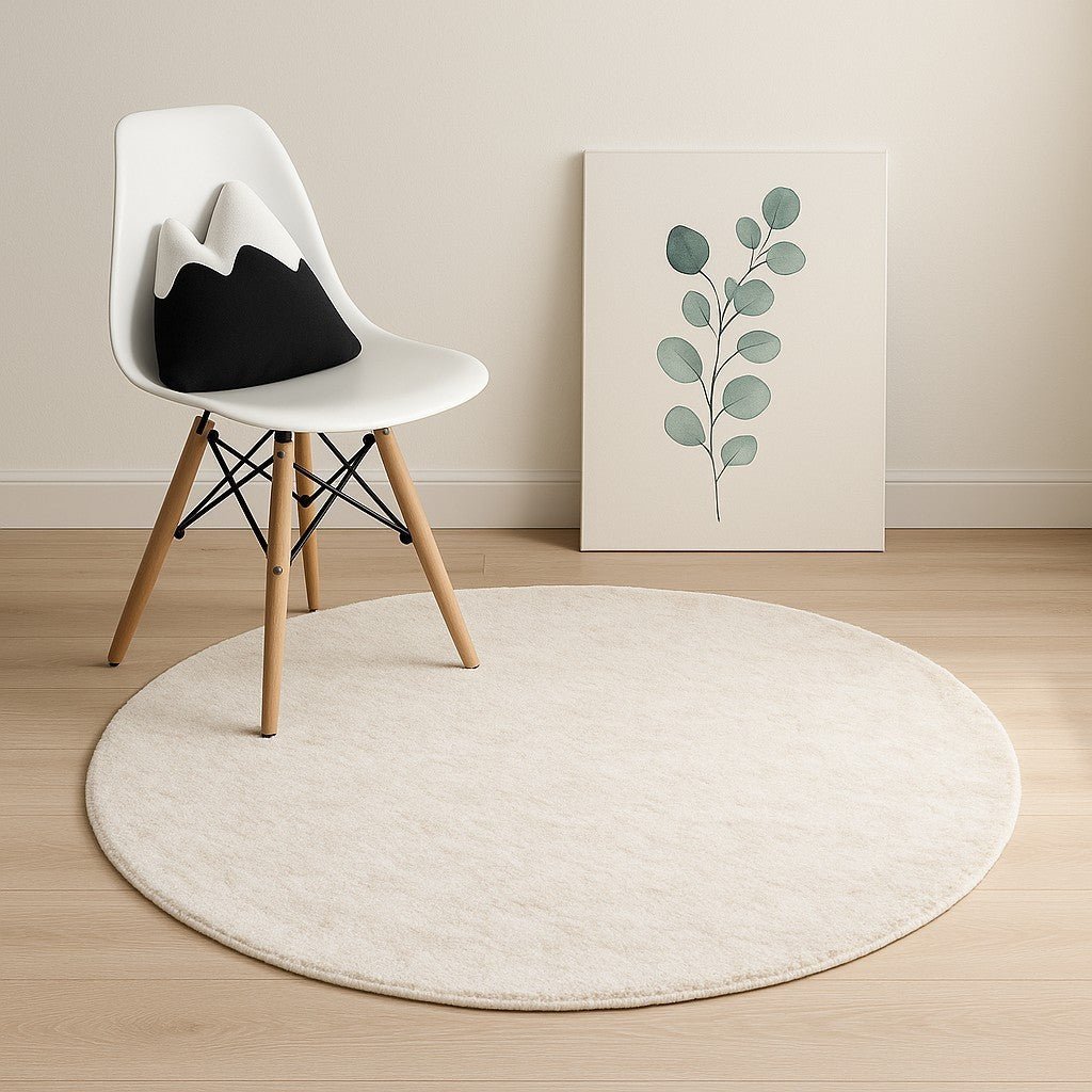 Faux Rabbit Fur Round Mat - 180 cm - Style Phase Home
