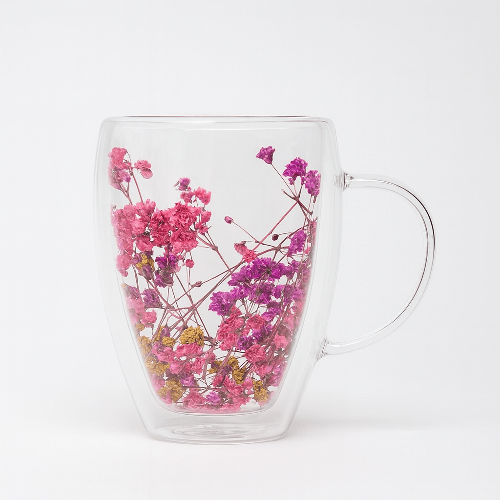 Floral Double Wall Mug - 350 ml - Home Phase