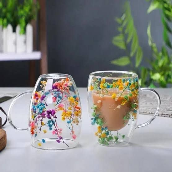 Floral Double Wall Mug - 350 ml - Home Phase
