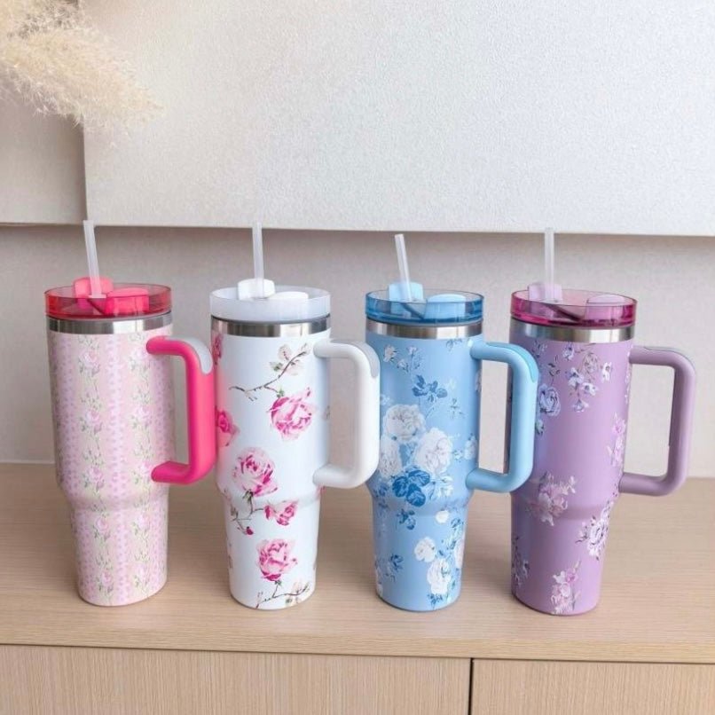 Floral Trendy Stainless Steel Flask - 1200 ml - Style Phase Home