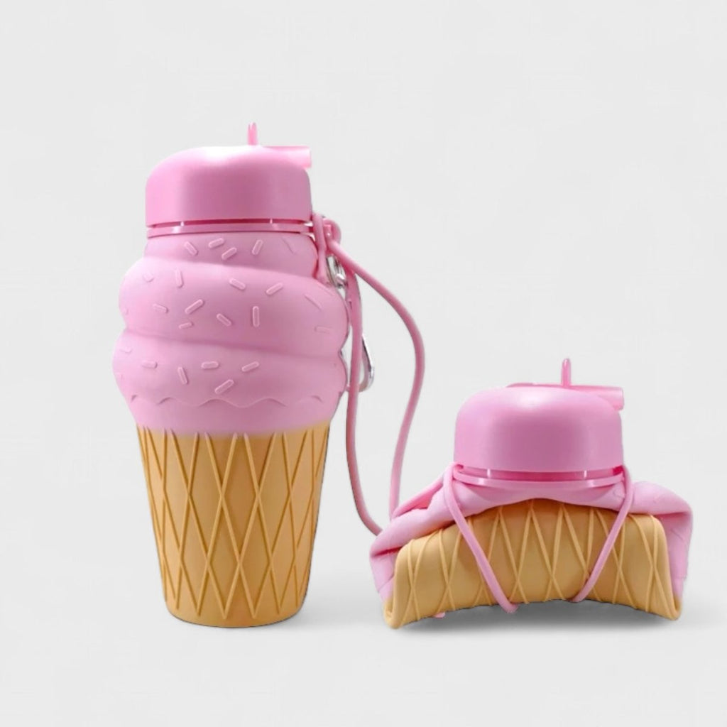 Foldable Ice Cream Water Bottle - 550ml - Style Phase Home