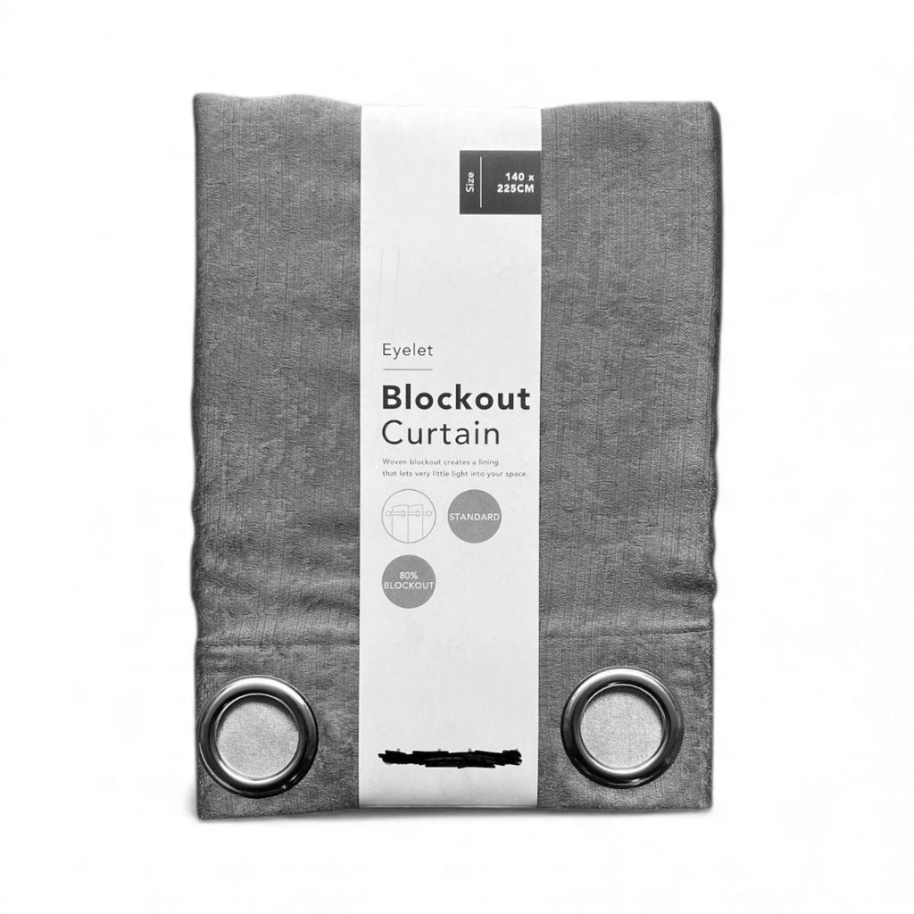 Geo Blockout Eyelet Curtain - 140 cm x 225 cm - Home Phase