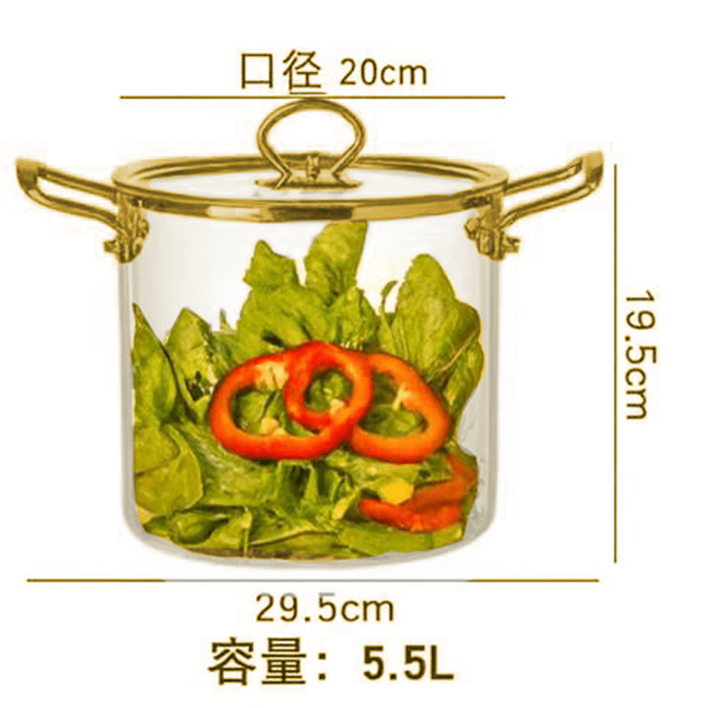 Gold Borosilicate Glass Pot - Home Phase